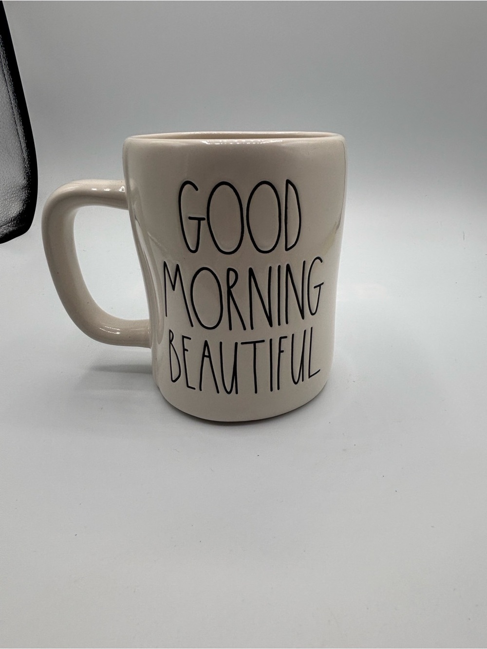 Rae Dunn Good Morning Beautiful Coffee Tea Mug Cup 18 Oz Ceramic White